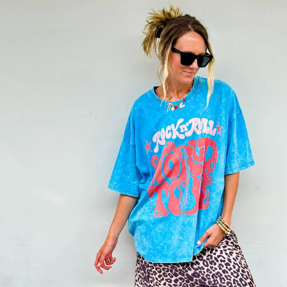 Functional Side Gussets Set In Sleeve World Tour Oversized Tee