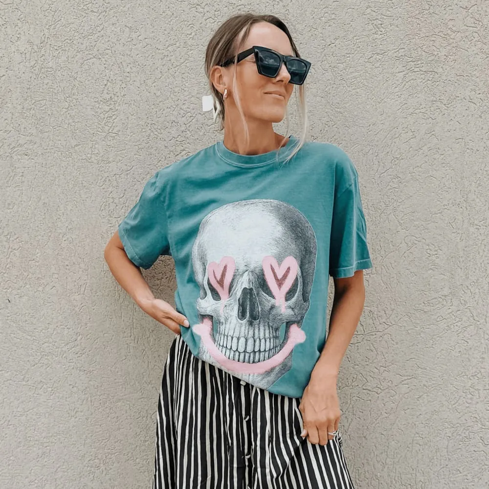 RelaxedFit Wrinkle Resistant Skelly Smiles Tee