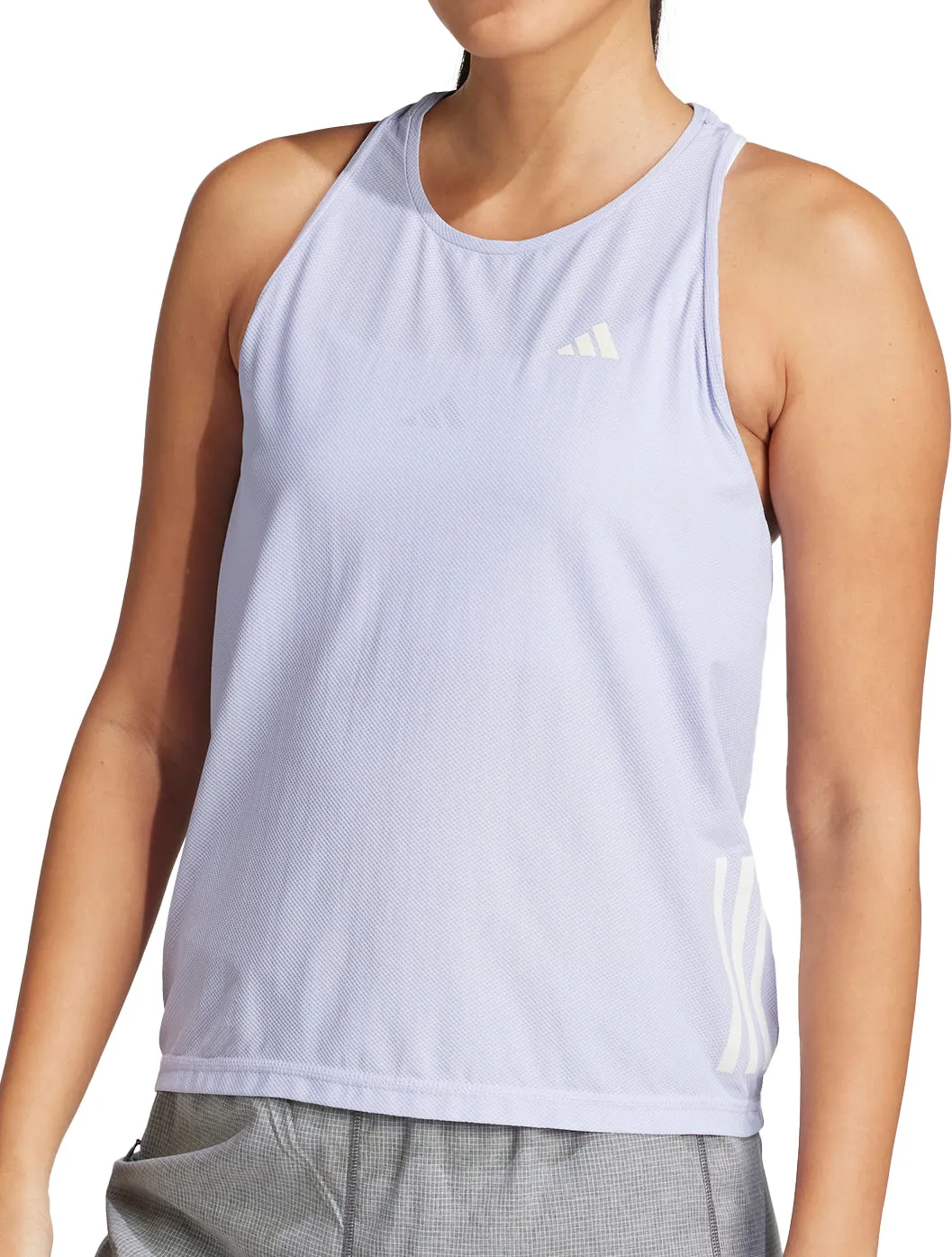 adidas Own The Run Womens Running Vest Tank Top - Purple Dynamic Fit Design Brand Image