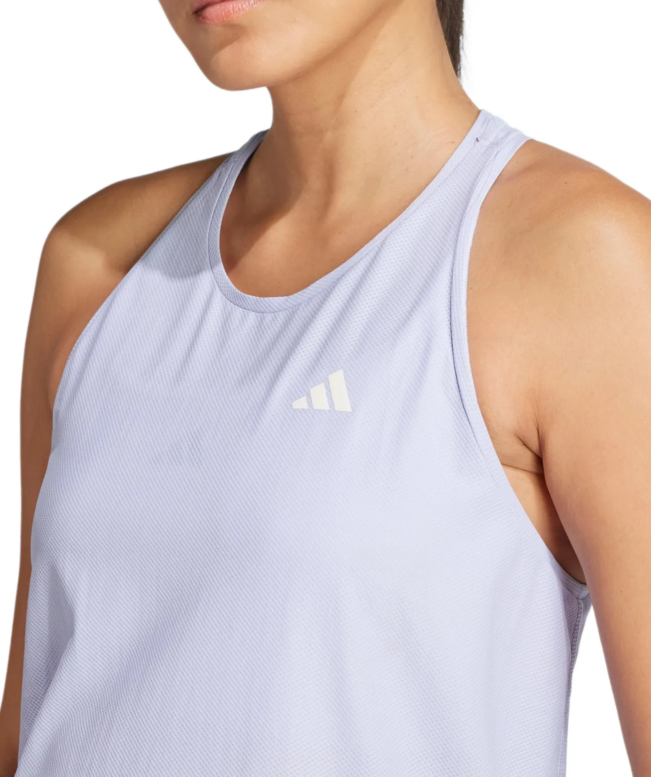 adidas Own The Run Womens Running Vest Tank Top - Purple Odor Control Technology Stretchable Fabric