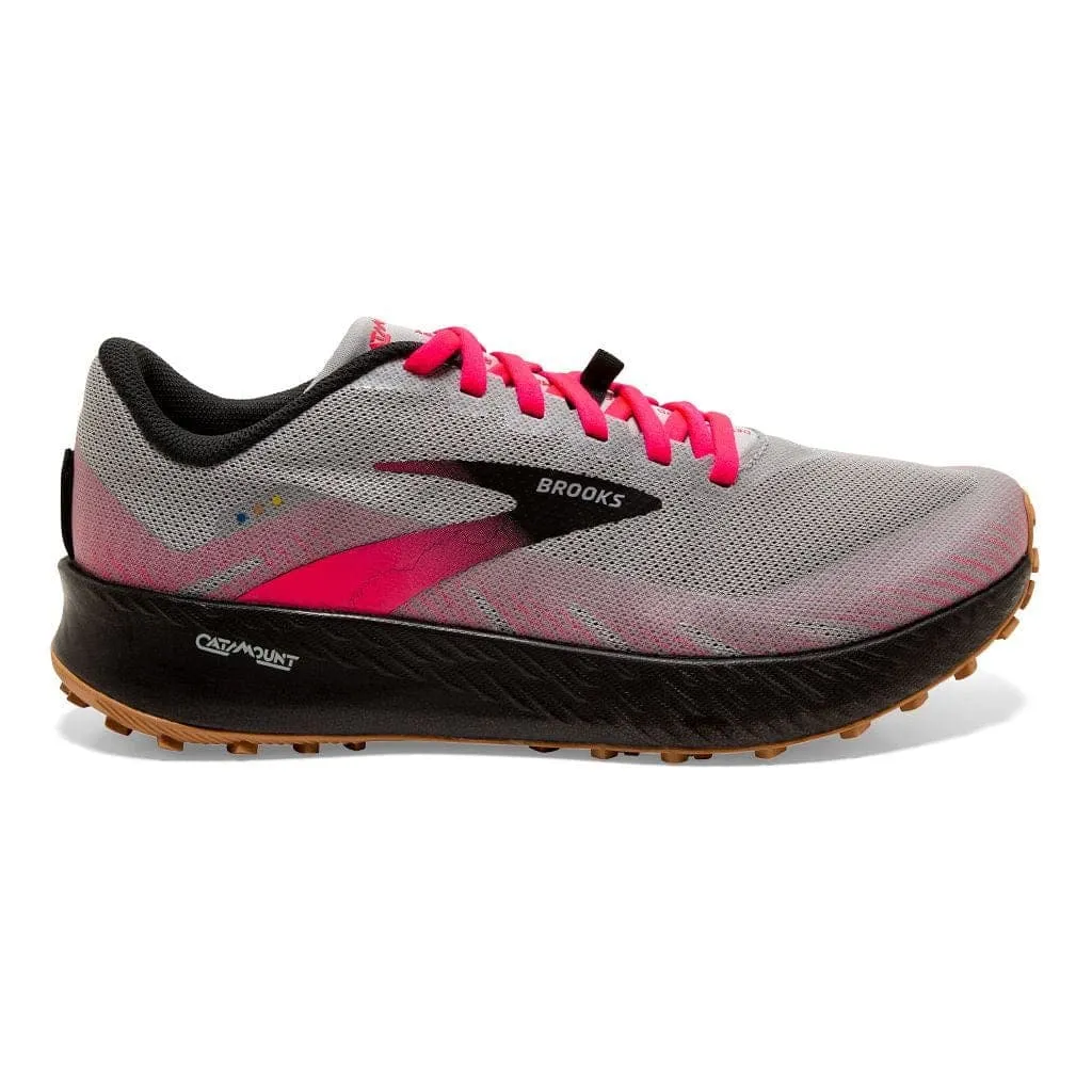 Brooks Catamount (Women's) - Alloy/Pink/Black Vegan Friendly Materials
