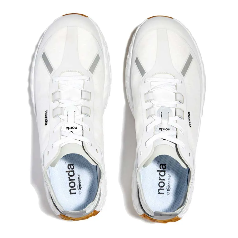 Women's 001 Running Shoe - White/Gum - Regular (B) maximalist shoe style Leather Luxury