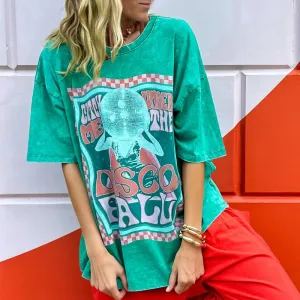 Disco Ball Oversized Tee Trendy Fabric
