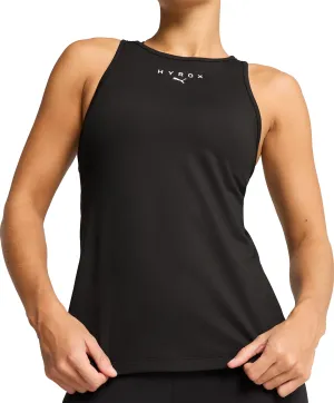 Rough Terrain jungle scene Puma X HYROX Cloudspun Racer Back Womens Training Vest Tank Top - Black
