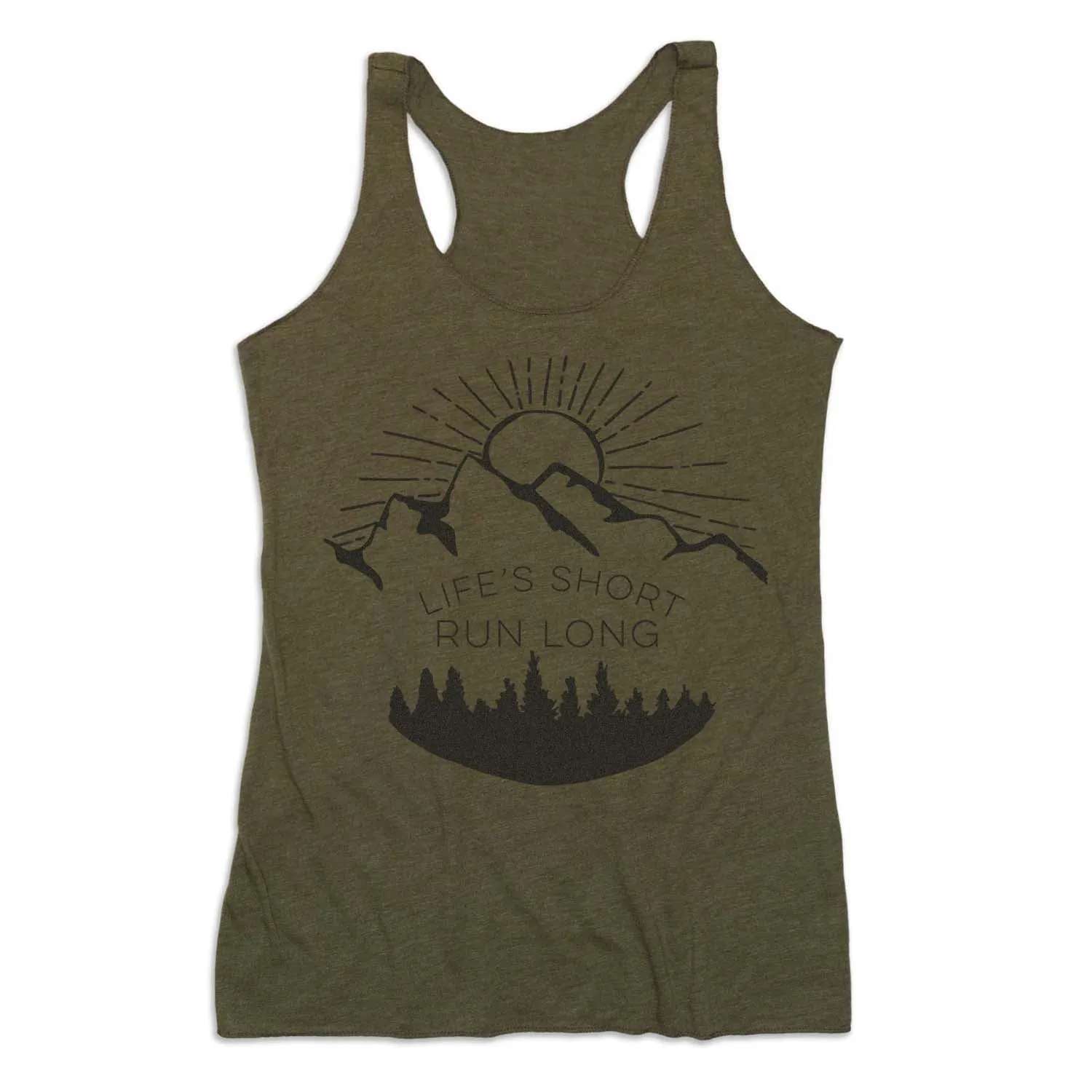 Adaptation - quick Quick Soft Women's Everyday Tank Top - Life's Short Run Long (Mountains)