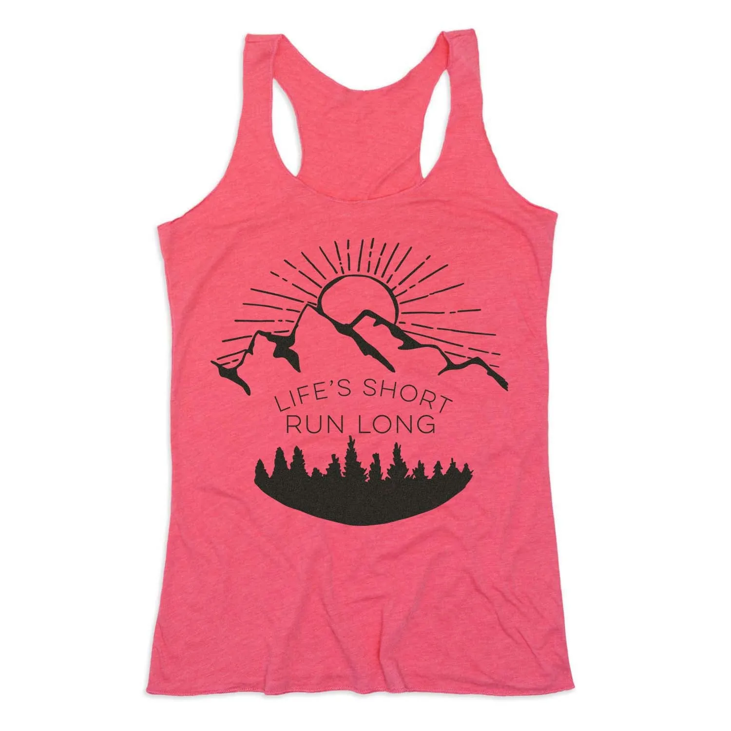 Double Layered Panels Sustainability - focused Women's Everyday Tank Top - Life's Short Run Long (Mountains)