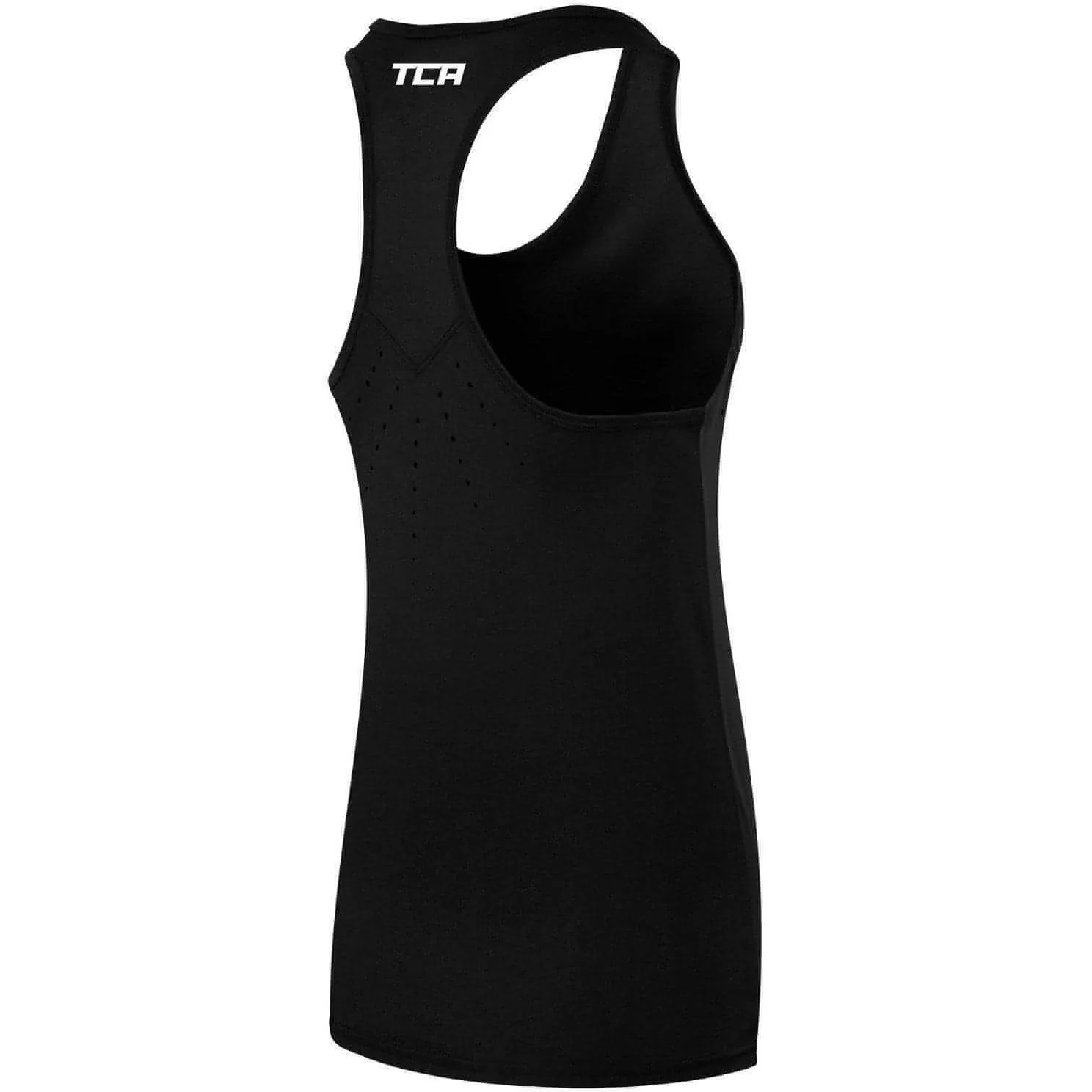 TCA Laser Tech Lightweight Womens Running Vest - Black Dynamic Tension Zones