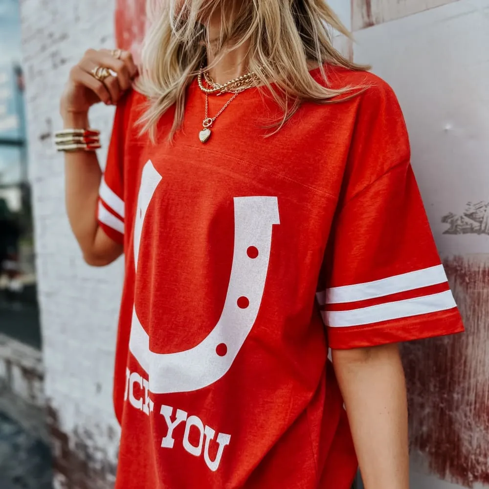 Lucky You Jersey Tee family gathering