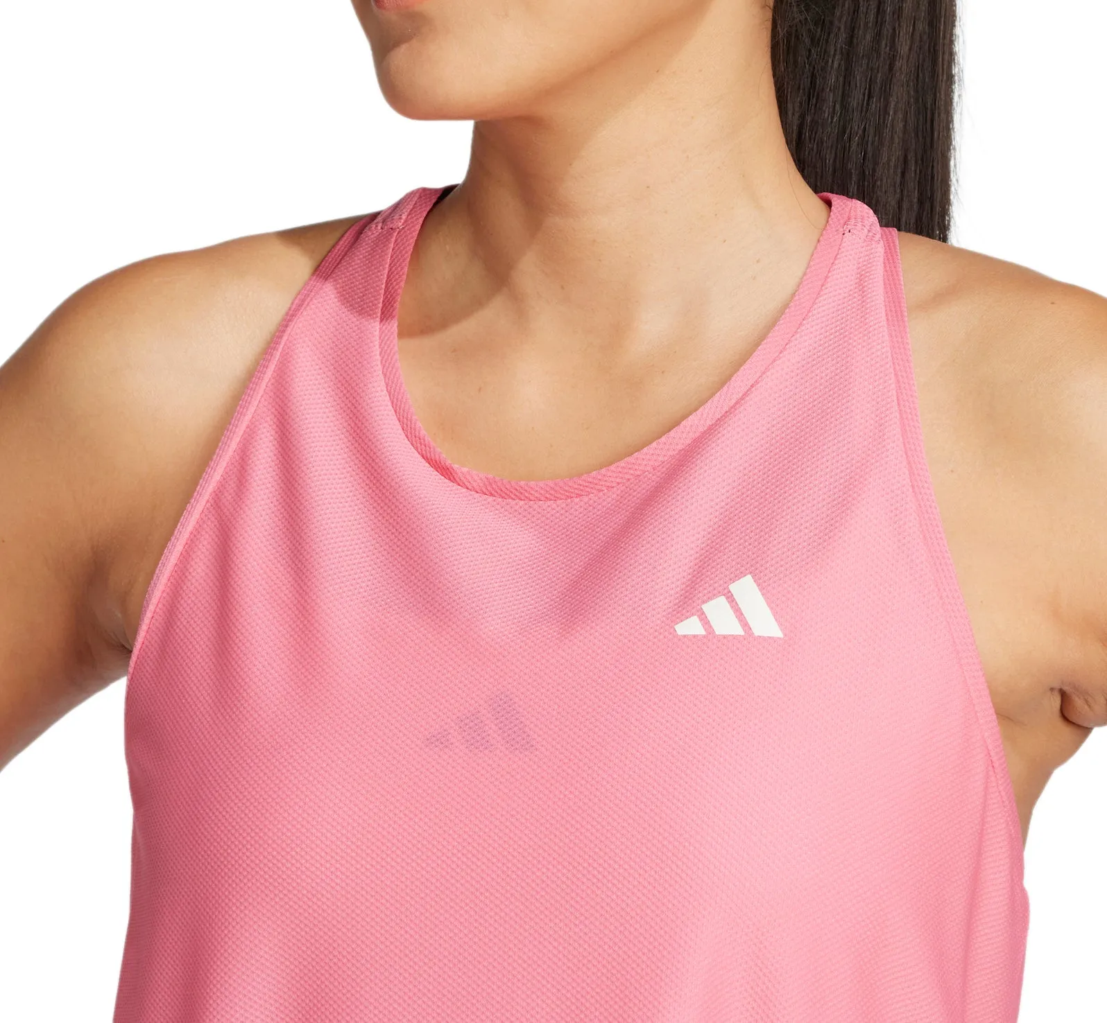 adidas Own The Run Womens Running Vest Tank Top - Pink Odor Resistant