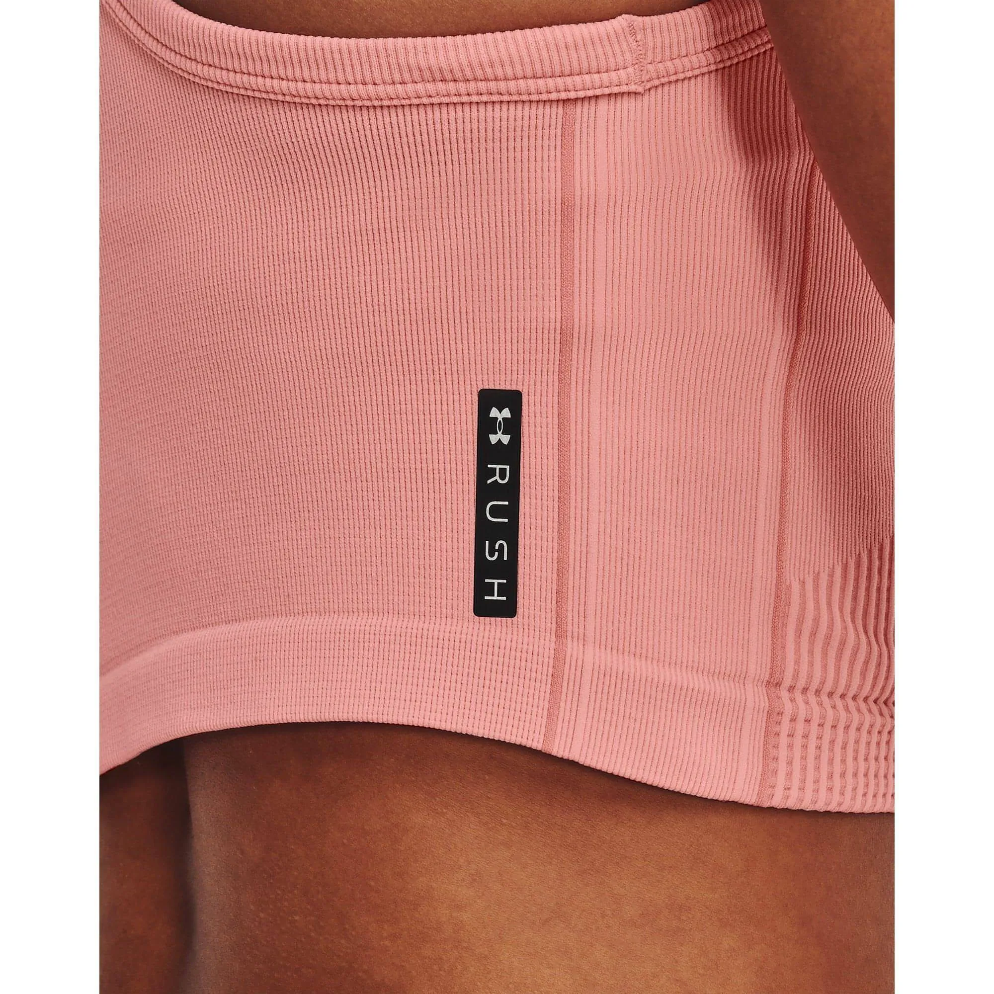 Under Armour Rush Seamless Womens Training Crop Top - Pink Adjustable Cuffs