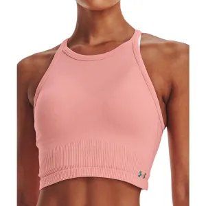 Anti Pilling Surface Under Armour Rush Seamless Womens Training Crop Top - Pink