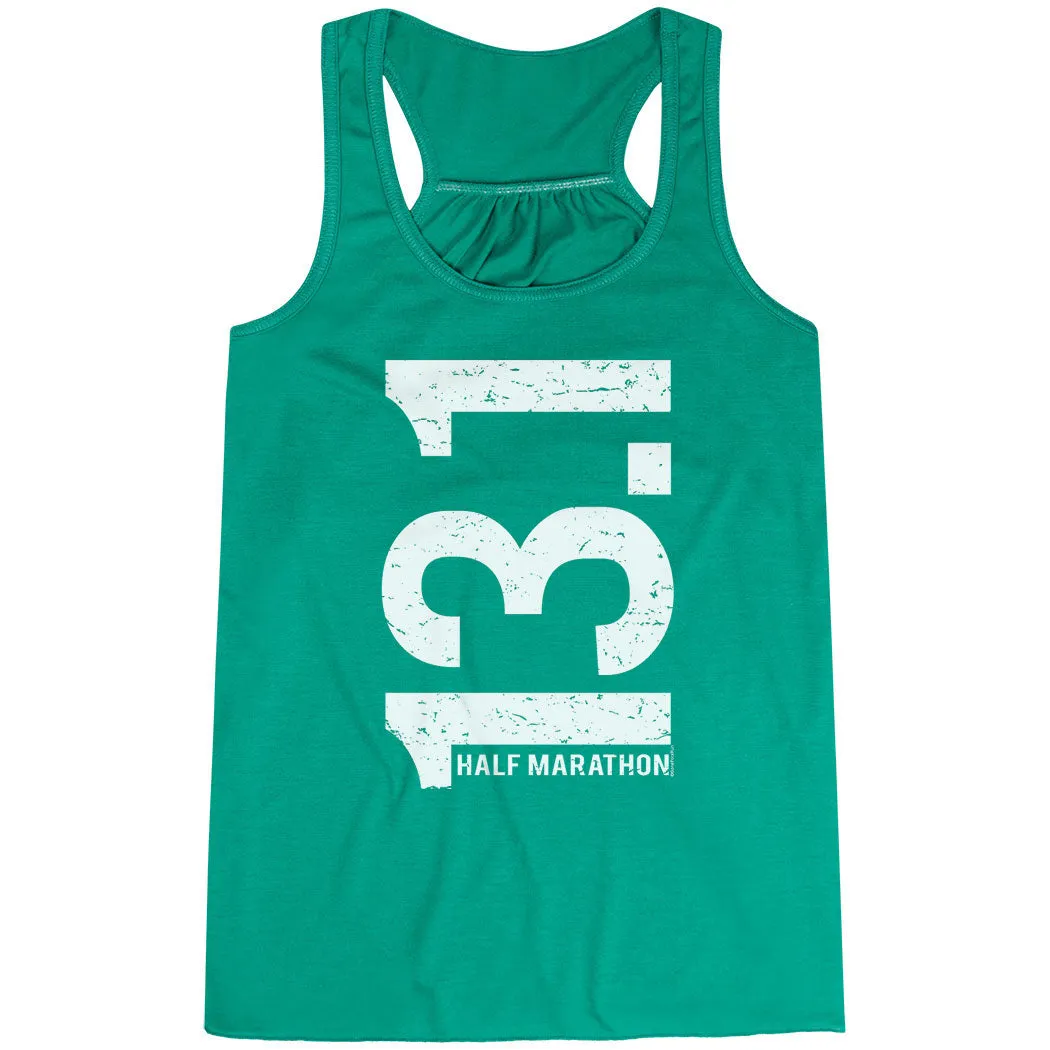 non conventional weapons miners Flowy Racerback Tank Top - 13.1 Half Marathon Vertical