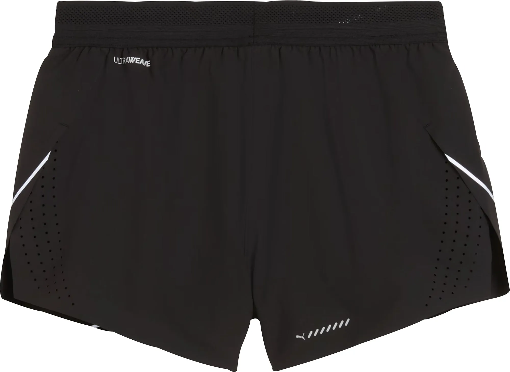 Puma Raceday UltraWeave 3 Inch Womens Split Running Shorts - Black Sporty Design Elastic Waistband Design