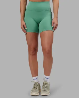 Abs Fusion High-Rise 6" Short Pockets - Matcha Green Athletic Shape Breathable Fabric Beach Walk