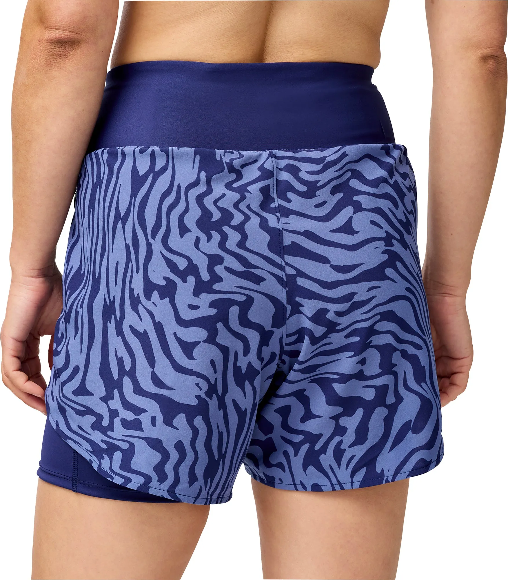 Freestyle Comfort Brooks 5 Inch Chaser 2 In 1 Womens Running Shorts - Blue
