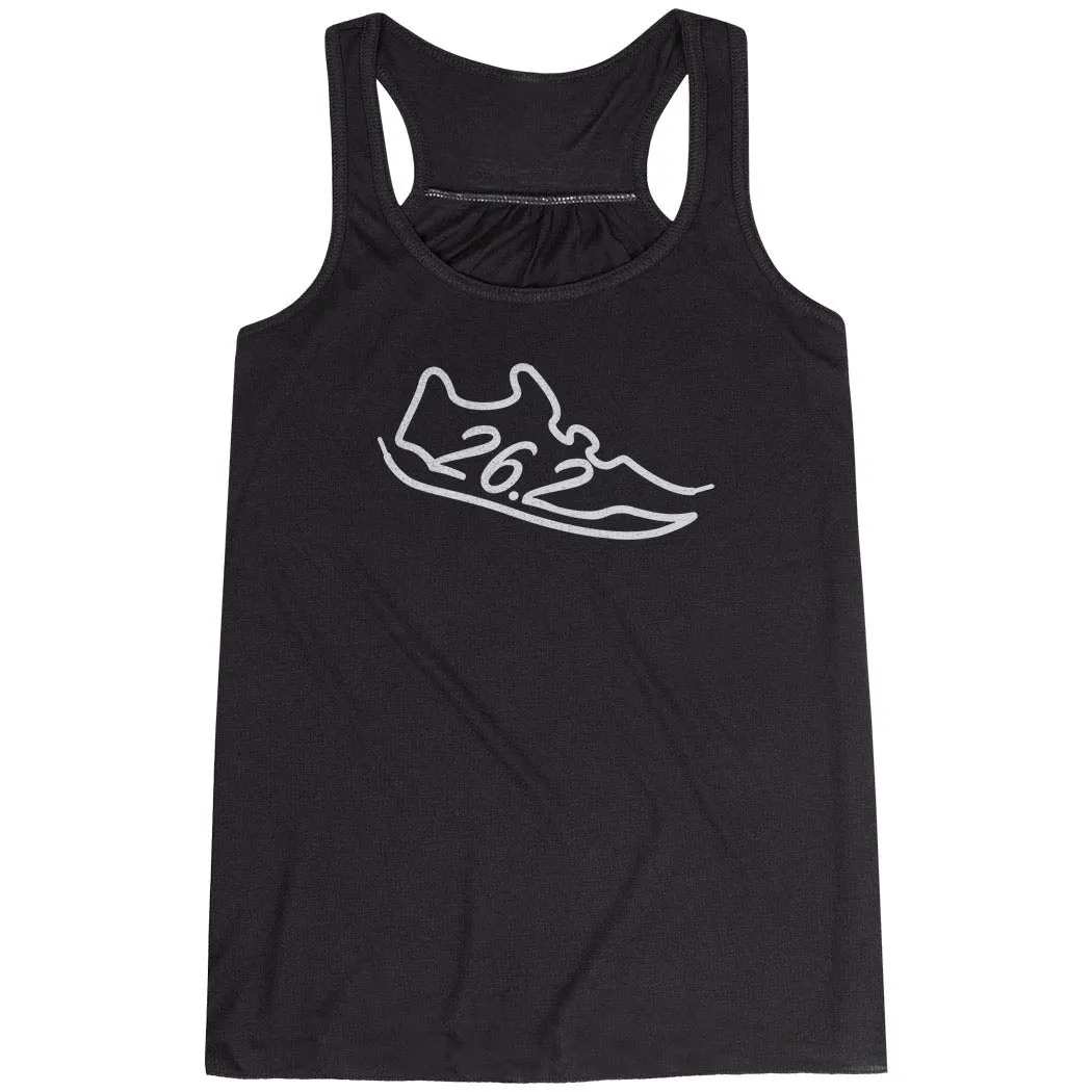 Water Repellent Coating Flowy Racerback Tank Top - 26.2 Run Shoe