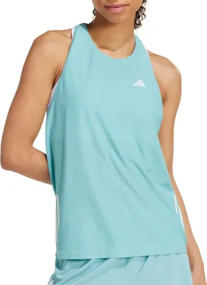 adidas Own The Run Womens Running Vest Tank Top - Green long range mission