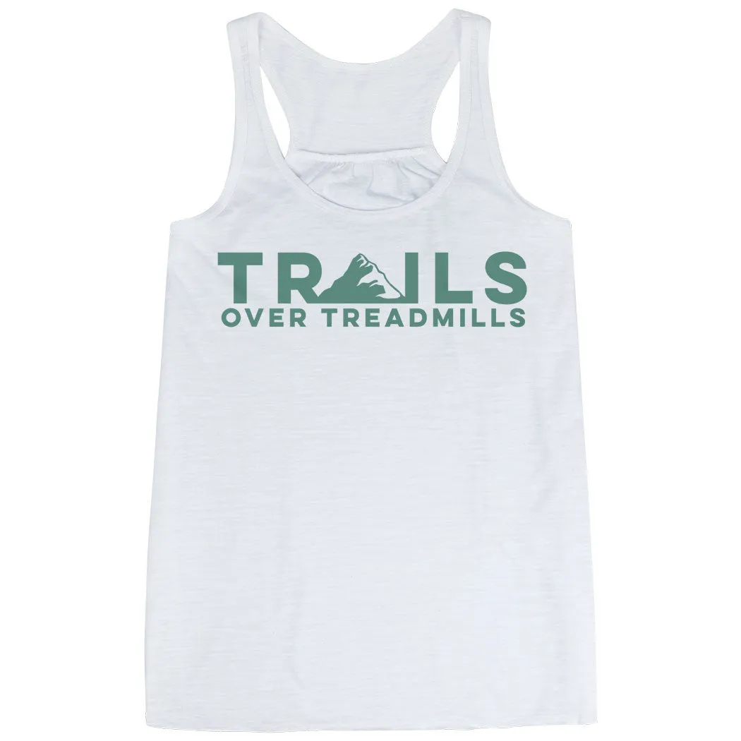 Flowy Racerback Tank Top - Trails Over Treadmills deterrence Mid - range