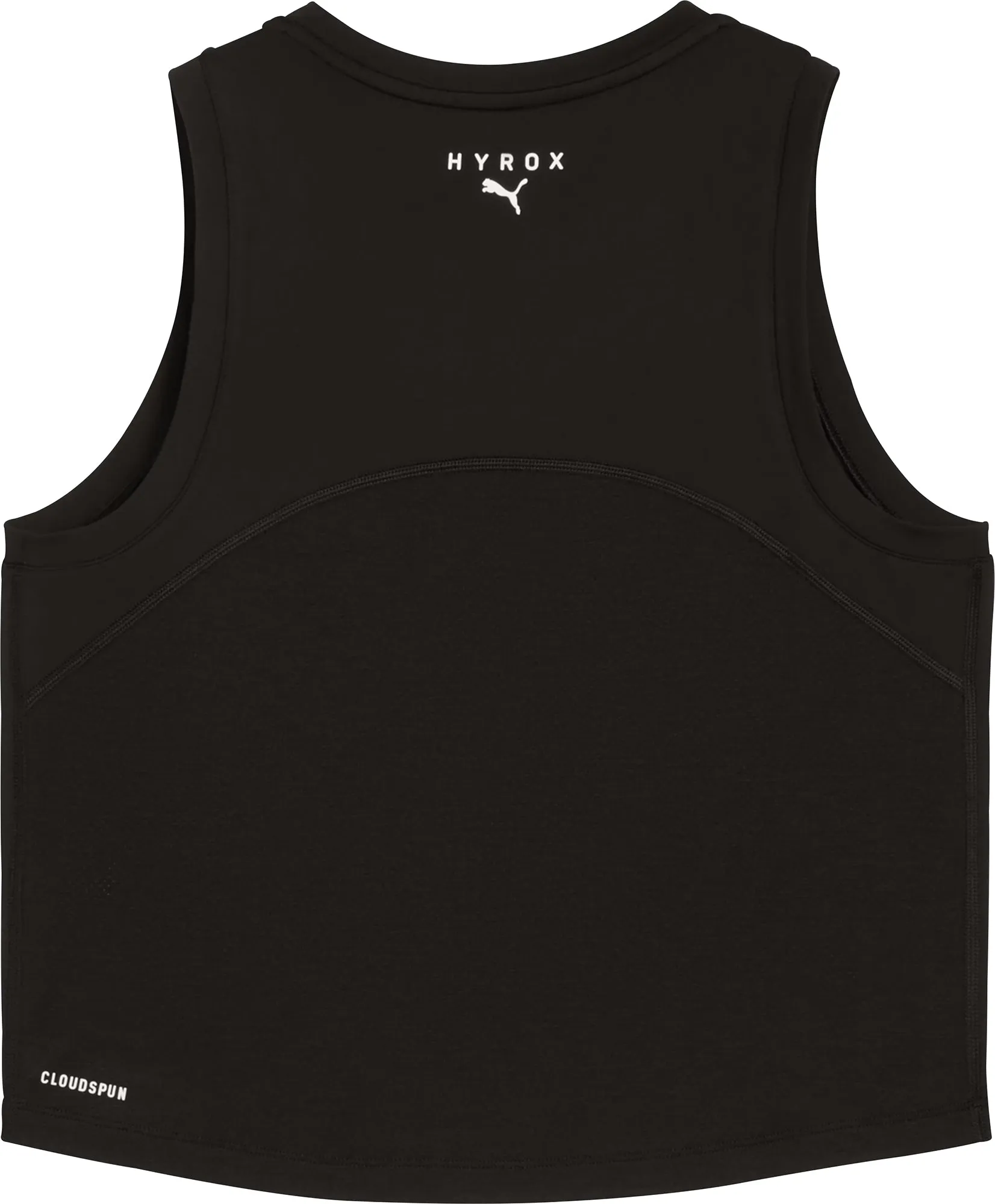 Puma X HYROX Cloudspun ThermoAdapt Womens Training Crop Top - Black Fast Evaporation Performance Fit