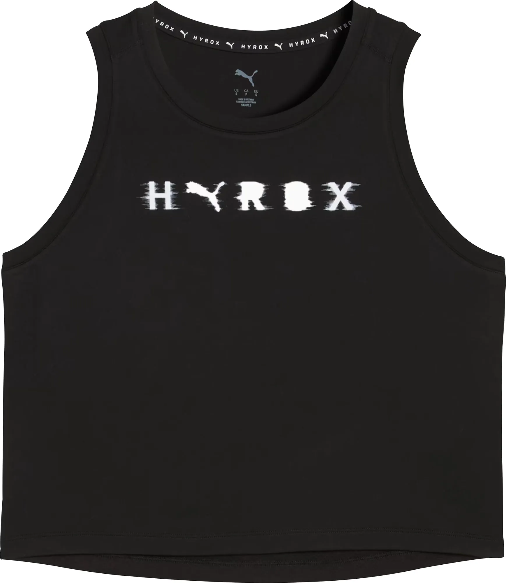 Durable Binding Easy Freshness Puma X HYROX Cloudspun ThermoAdapt Womens Training Crop Top - Black