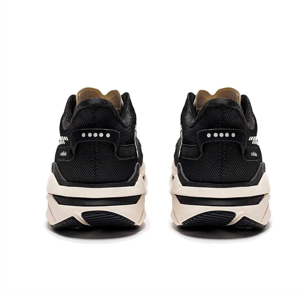 Asymmetric Lace Configuration Women's Cellula Running Shoe - Black/Whisper White - Regular (B)