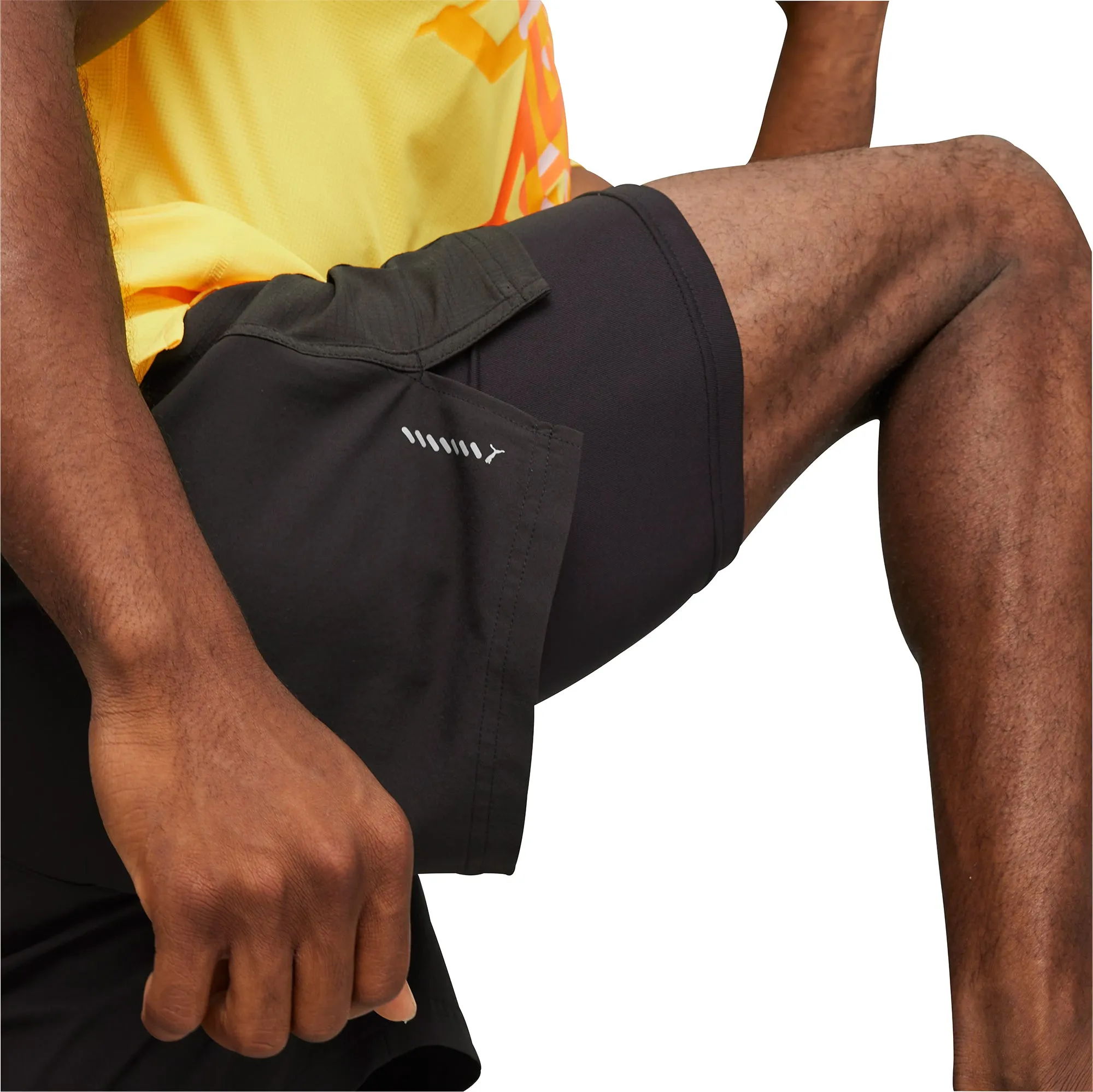 Puma Velocity Ultraweave 2 In 1 Mens Running Shorts - Black Stain Resistant Treatment
