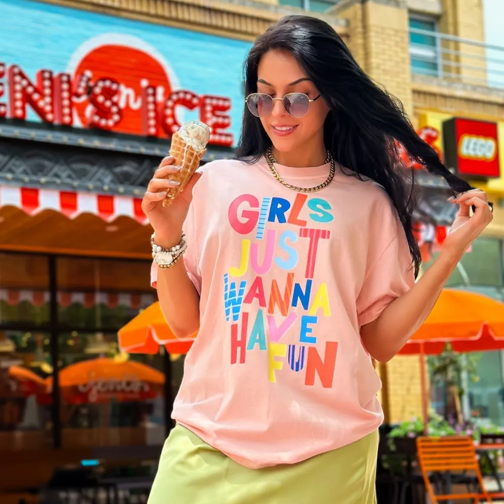 Girls Wanna Have Fun Tee Pre Shrunk Cotton