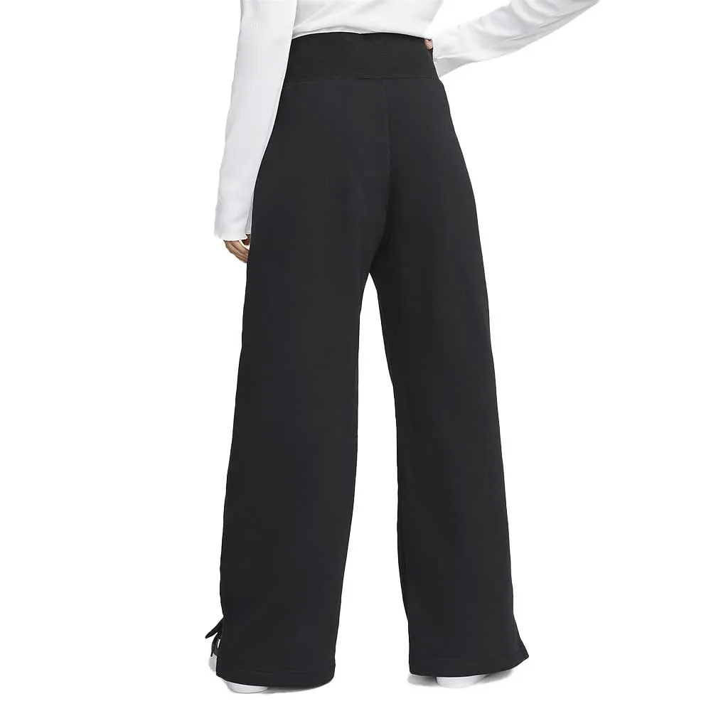 Fashionable Layer Women's Fleece High Rise Pant Wide - Black
