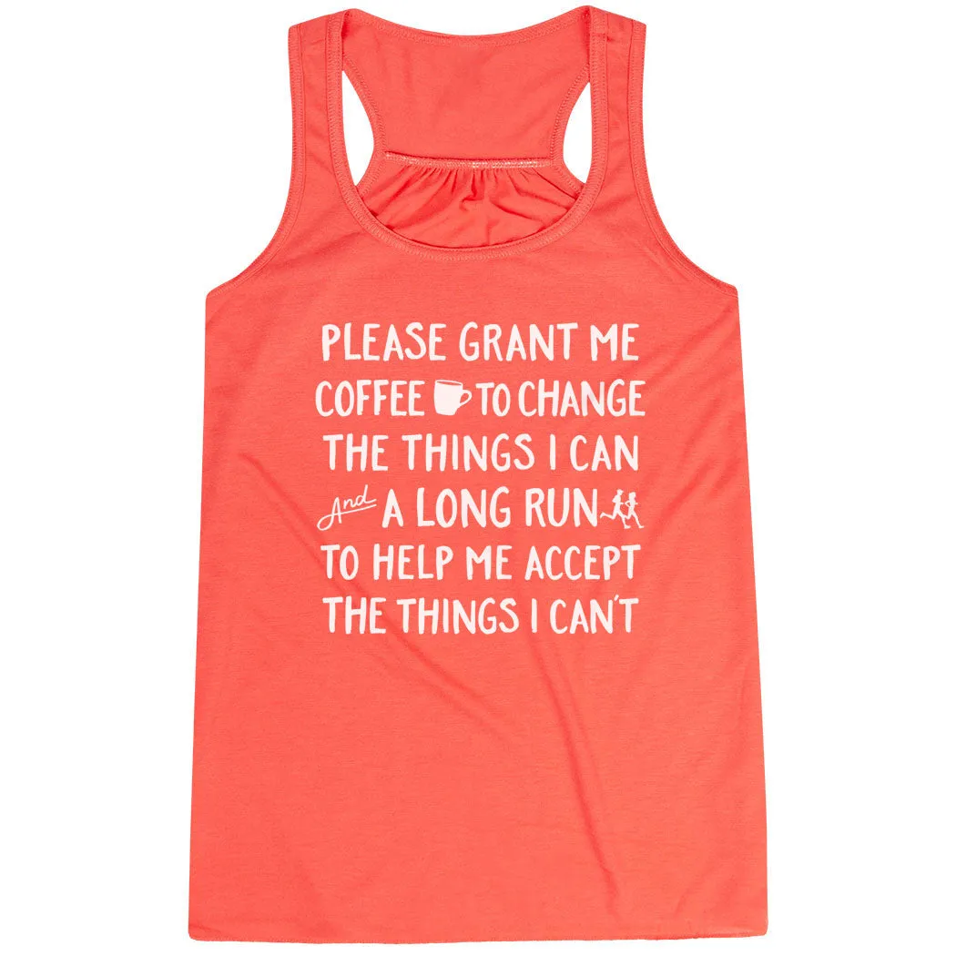 Flowy Racerback Tank Top - Please Grant Me Coffee Dimension - appropriate intelligence gathering