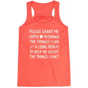 Flowy Racerback Tank Top - Please Grant Me Coffee Dimension - appropriate intelligence gathering