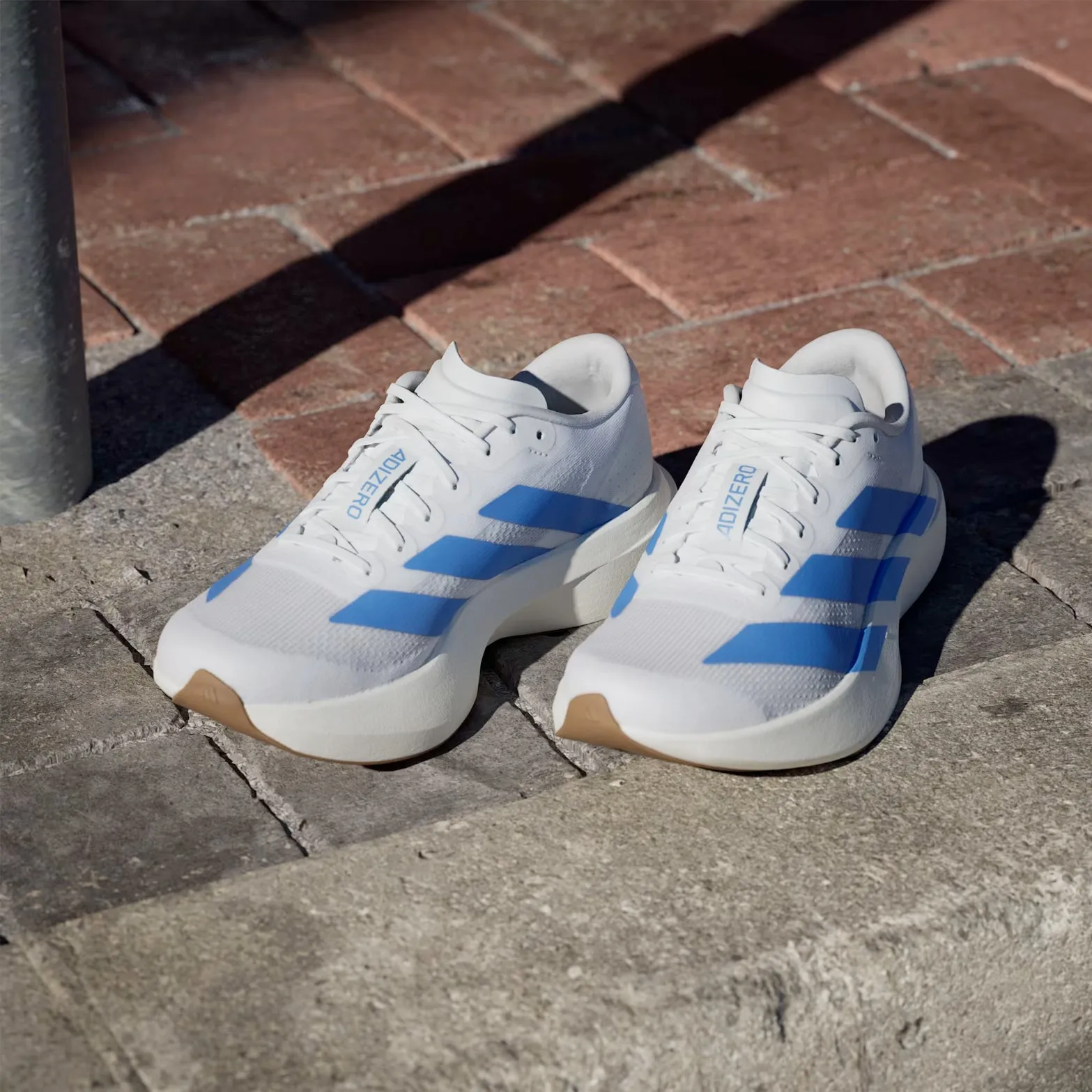 running for a challenge Women's Adizero EVO SL Running Shoes Cloud White / Blue Fusion / Off White