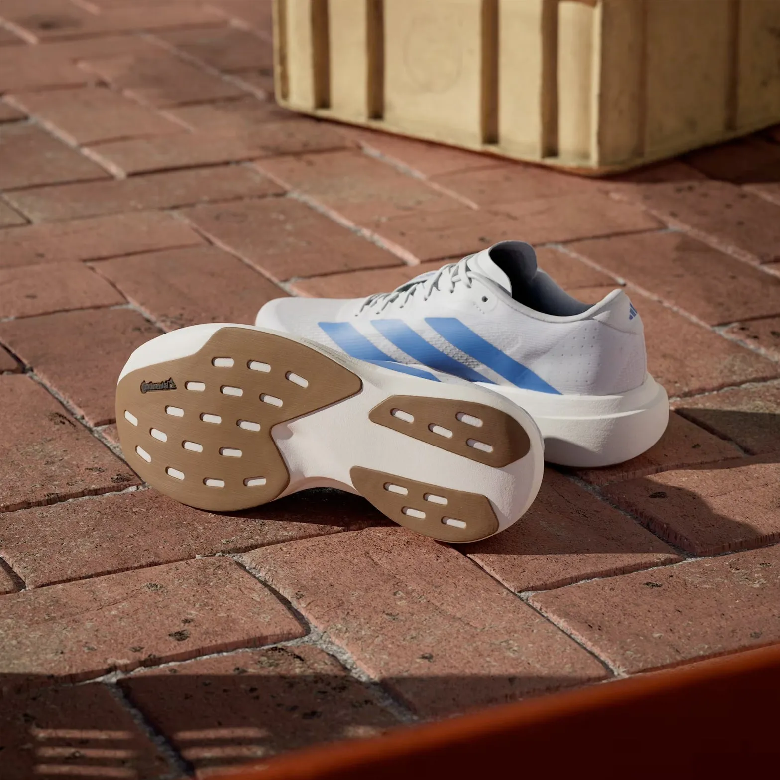 Women's Adizero EVO SL Running Shoes Cloud White / Blue Fusion / Off White cross - country runner shoes