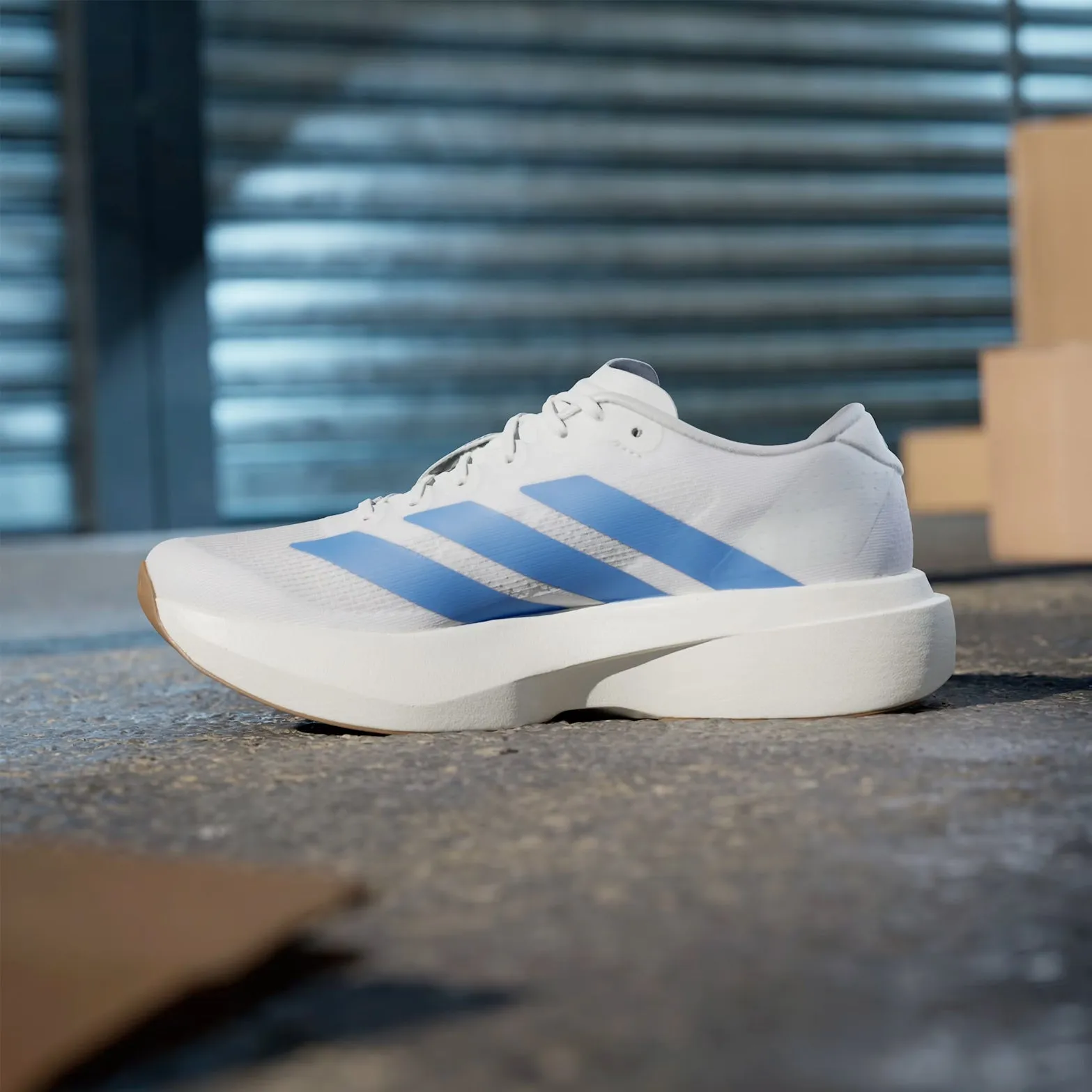 Women's Adizero EVO SL Running Shoes Cloud White / Blue Fusion / Off White Pressure Relief Inserts