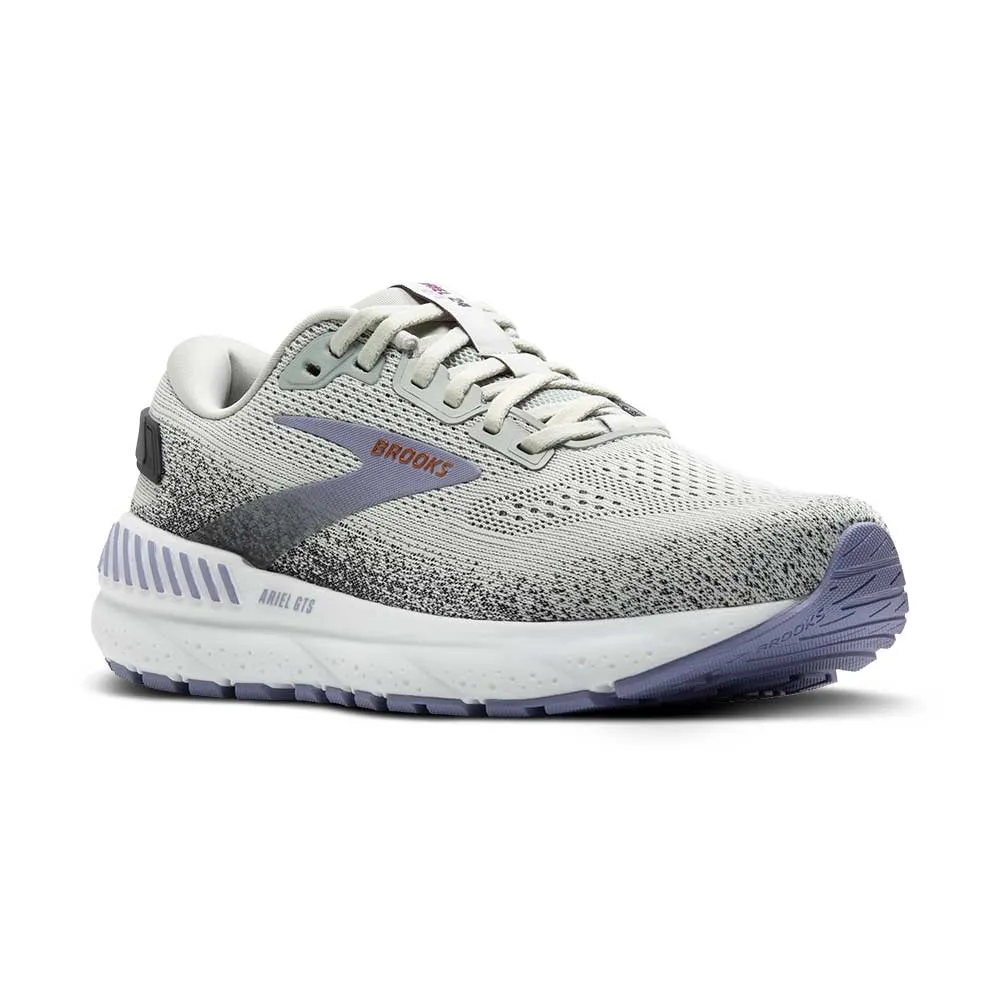 everyday wear shoe usability Women's Ariel GTS 24 Running Shoe - Mercury/Ebony/Sweet Lavender - Regular (B)