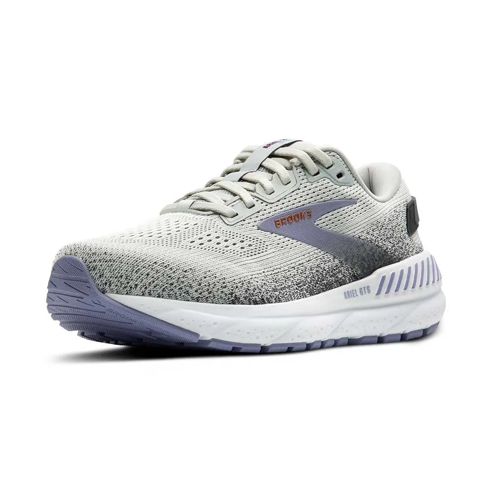 Women's Ariel GTS 24 Running Shoe - Mercury/Ebony/Sweet Lavender - Regular (B) narrow - toe box shoes PU foam