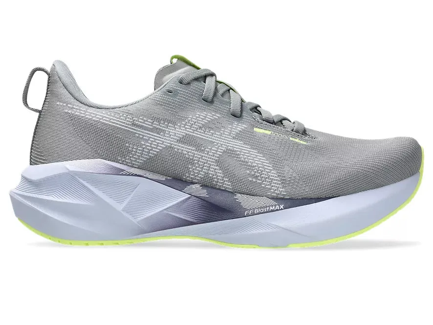 arch - supported running wear Cushioning Tech Asics | Novablast 5 | Women's | Gravel/Blue Fade