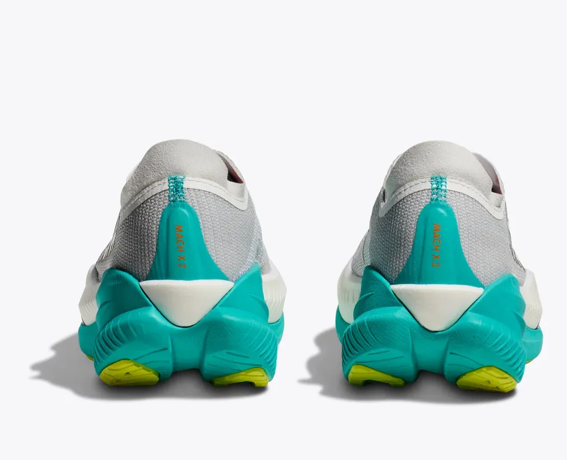 Training Hoka Women's Mach X 2 Running Shoes Frost / Electric Aqua