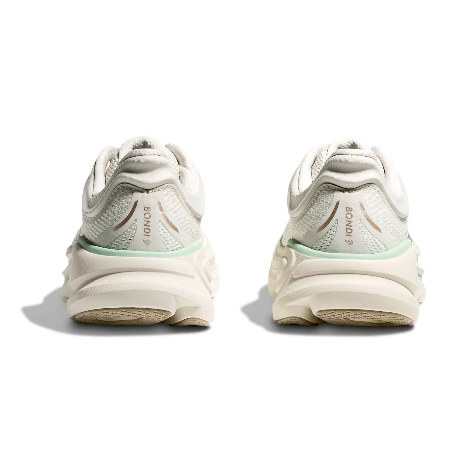 Women's Bondi 9 Running Shoes Truffle Salt / Sea Glass sports performance Smooth Outsole