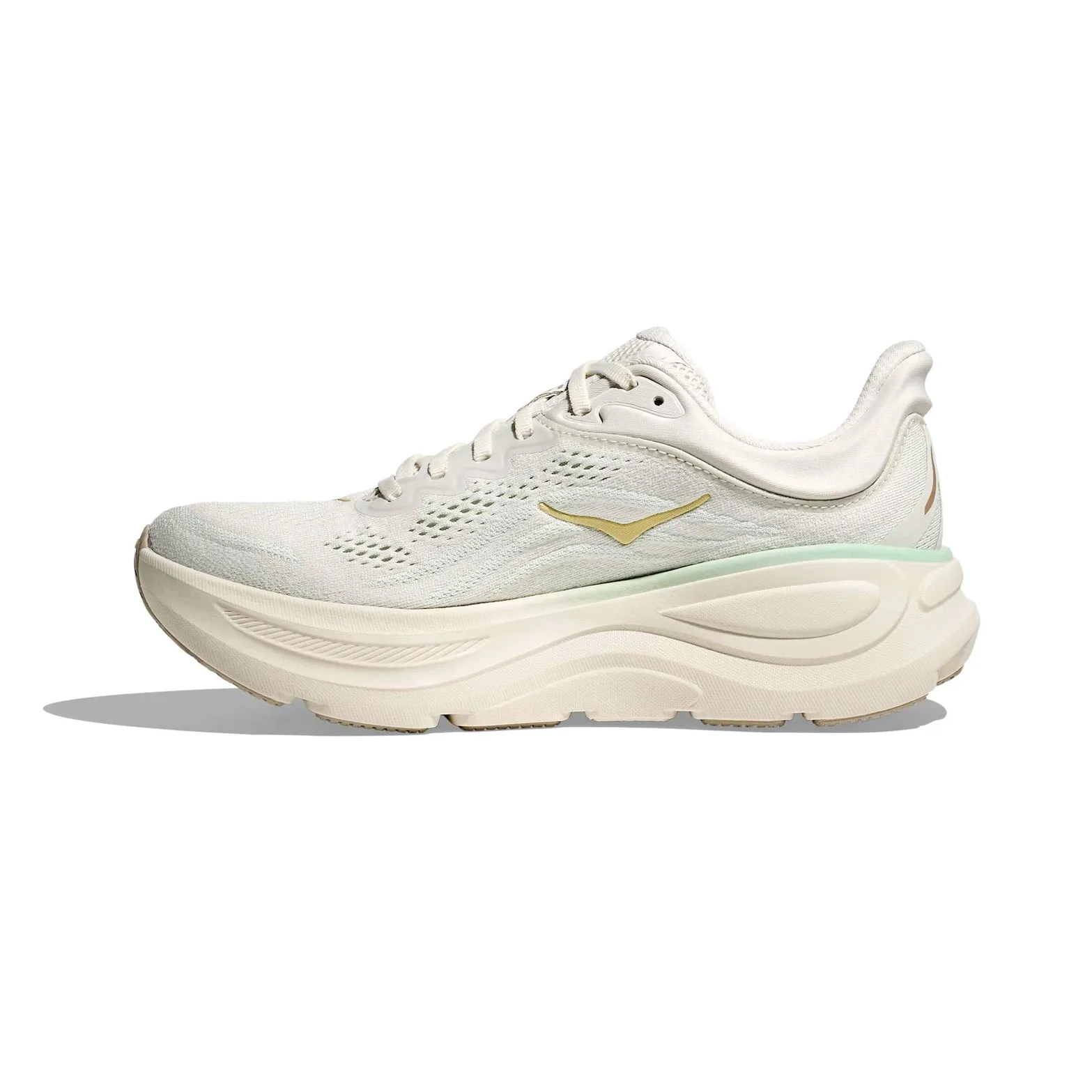 running with a wide toe box Air Cushioning Women's Bondi 9 Running Shoes Truffle Salt / Sea Glass