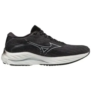 Mizuno Wave Rider 27 Wide (Womens) - Ebony/Snowcrest/Black Customizable Fit Option
