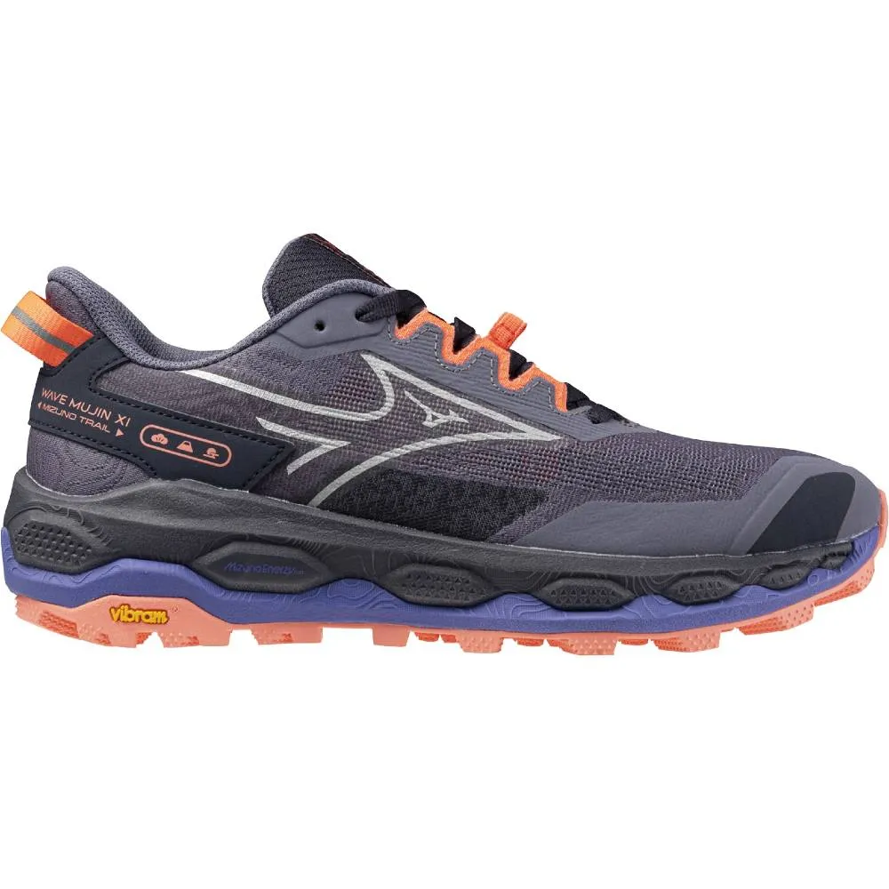 anti slip running shoes Mizuno Wave Mujin 11 (Womens) - Blue Granite/Silver/Striking Coral