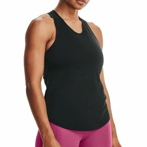 high - ground - clearance Reflective Trims Under Armour Streaker Womens Running Vest Tank Top - Black