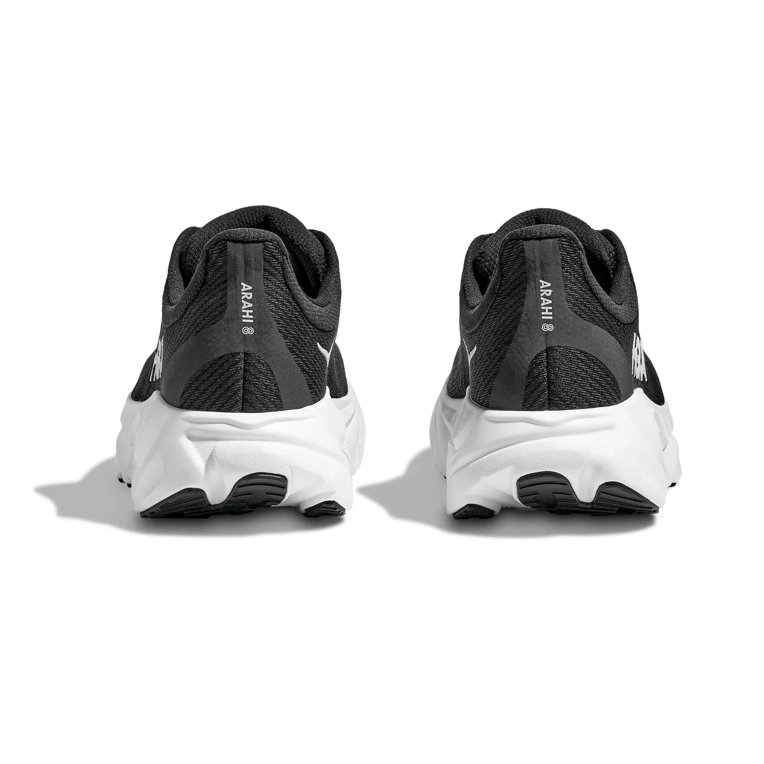 Women's Arahi 8 Wide Fit Running Shoes Black / White running shoes for athletes synthetic durability