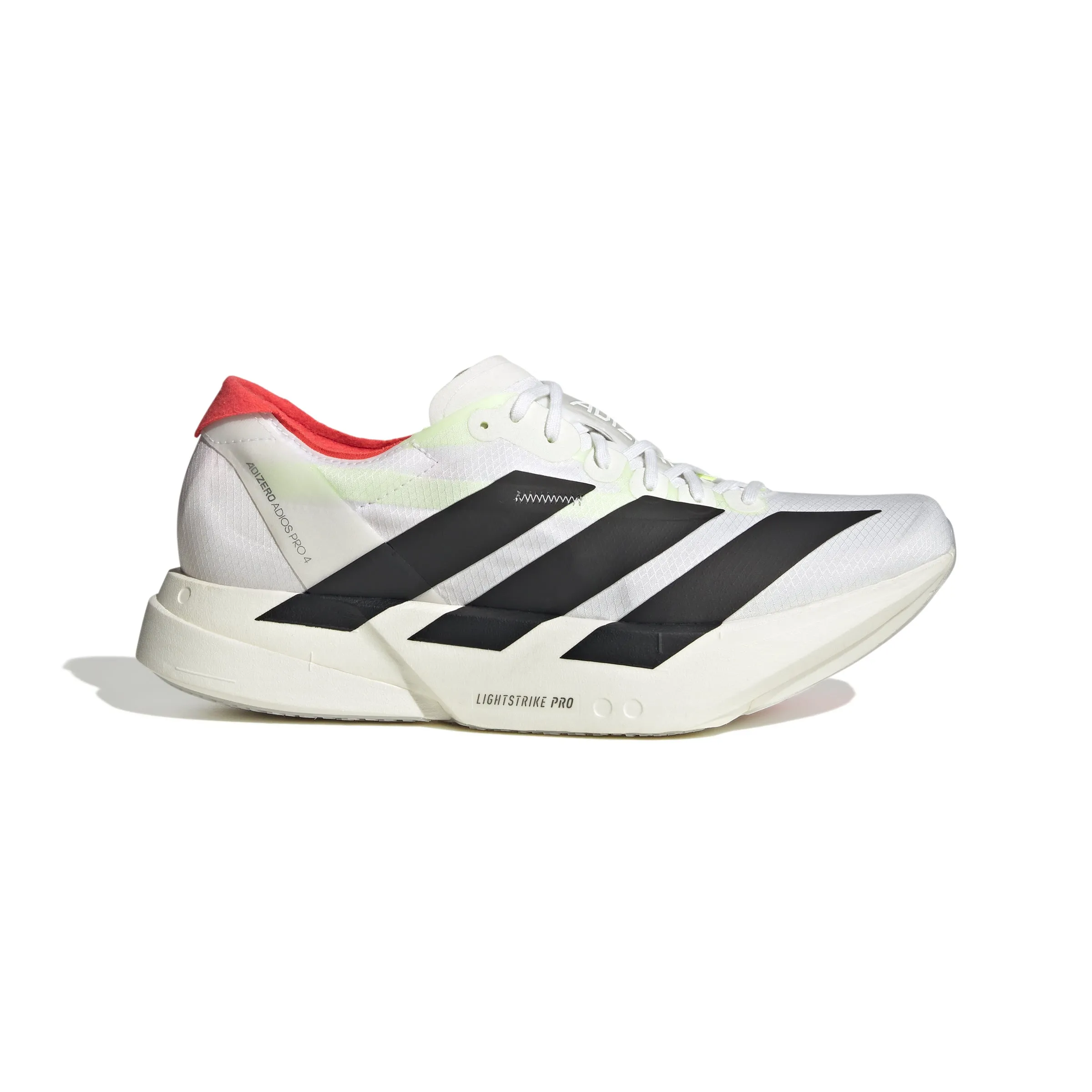 Men's Adizero Adios Pro 4 (Footwear White/Core Black/Silver Metallic) Suede Trim