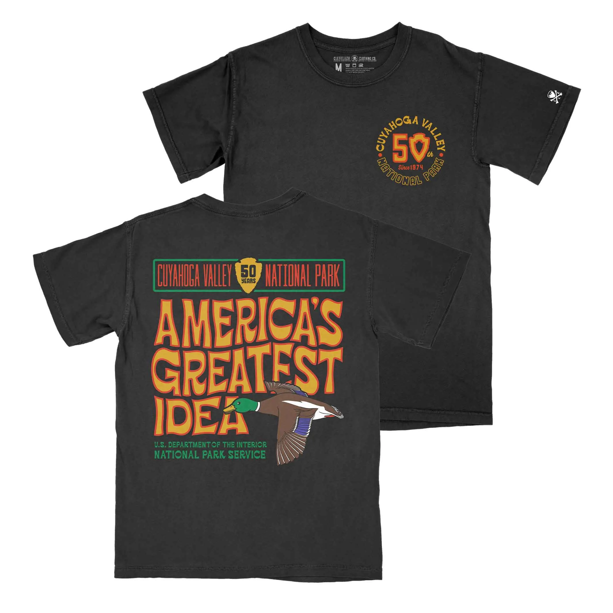 Cuyahoga Valley National Park - CVNP 50th Anniversary - America's Greatest Idea - Unisex/Mens Crew T-shirt Structured silhouette