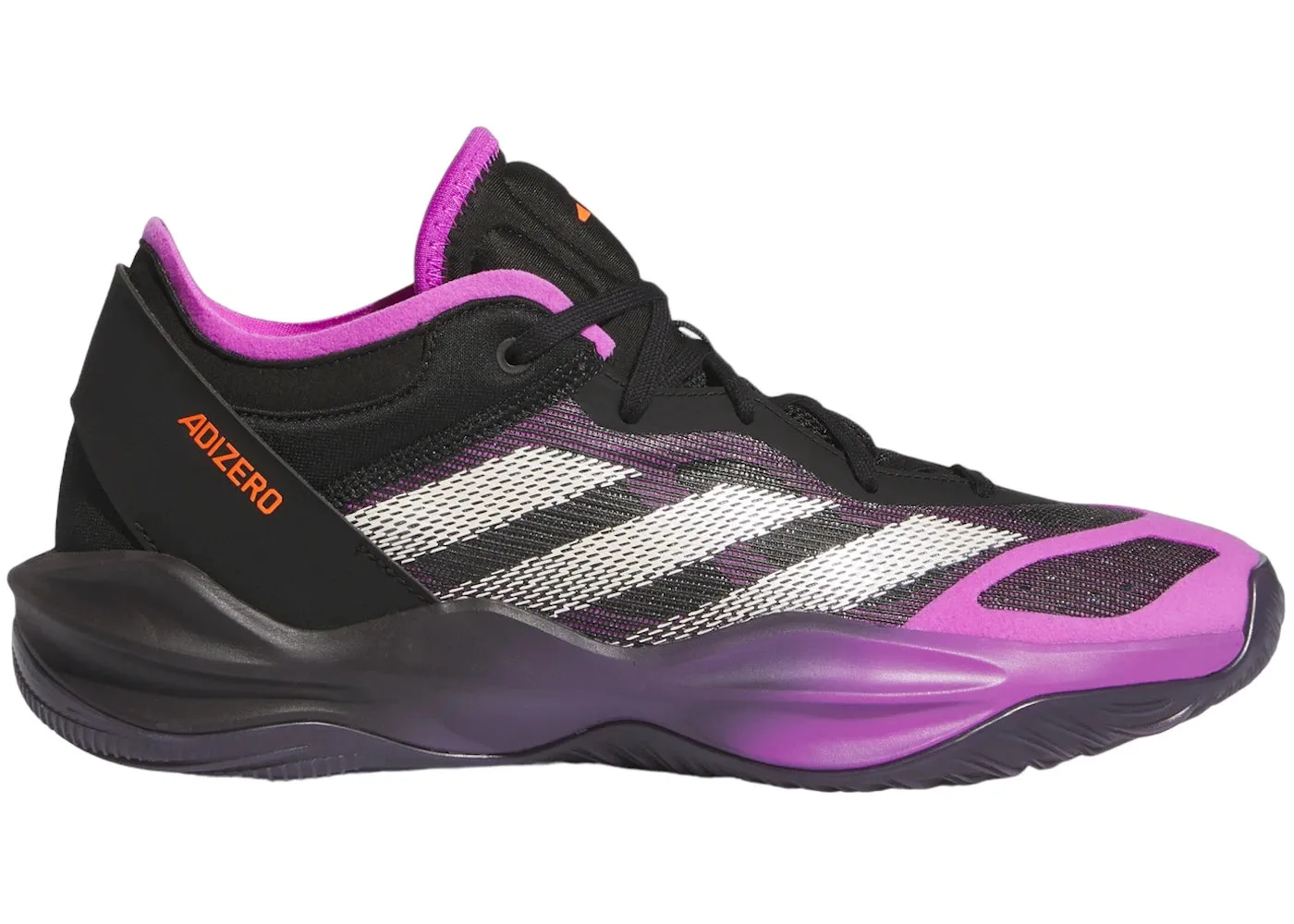 Adidas Adizero Select 2.0 Low Core Black Purple Burst Aurora Black Urban Flexibility Padded collar design