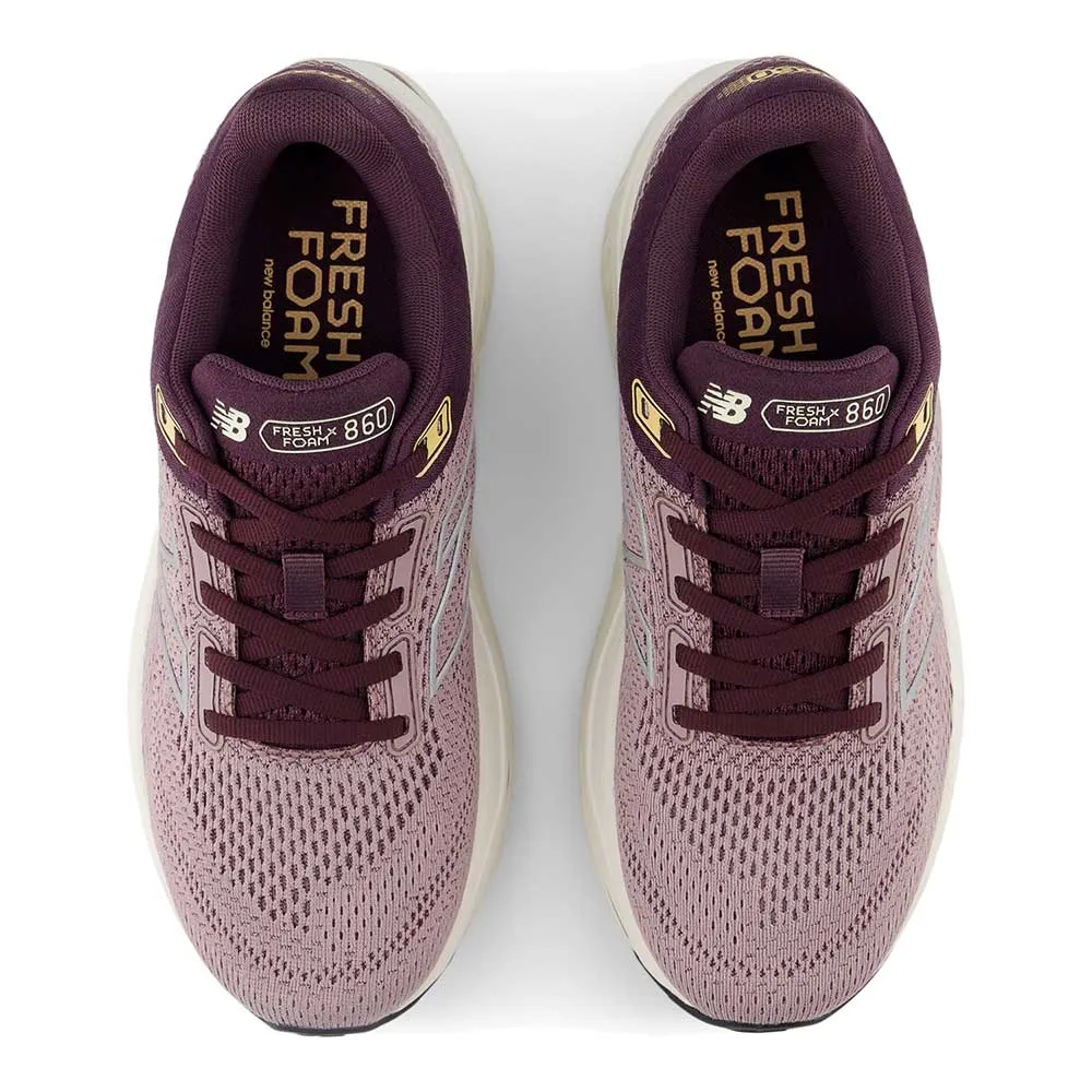 Mid - foot striker Women's Fresh Foam X 860v14 Running Shoe - Ice Wine/Plum Brown - Regular (B)