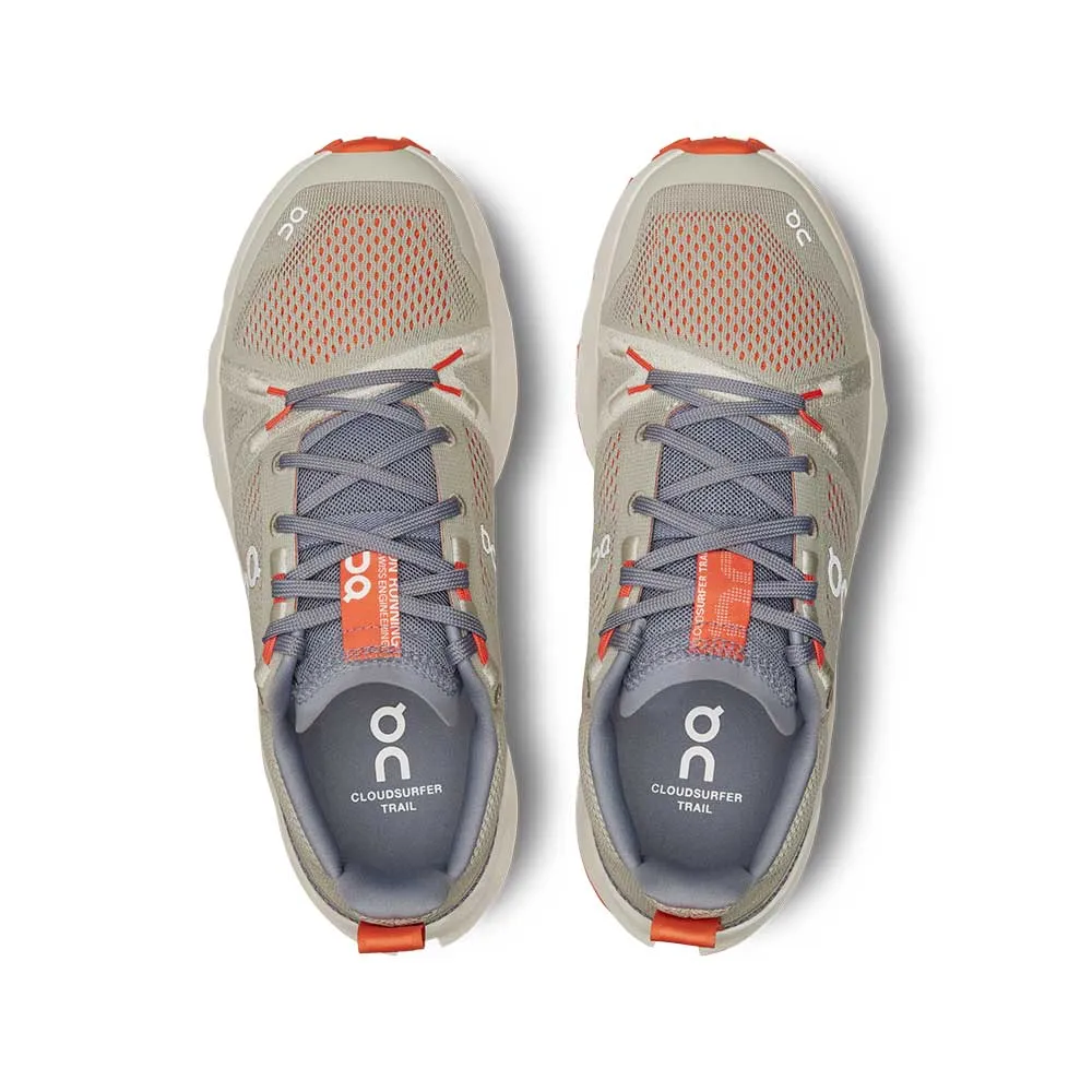 running in a suspension bridge area shoes Women's Cloudsurfer Trail Running Shoe - Fossil/Ivory - Regular (B)