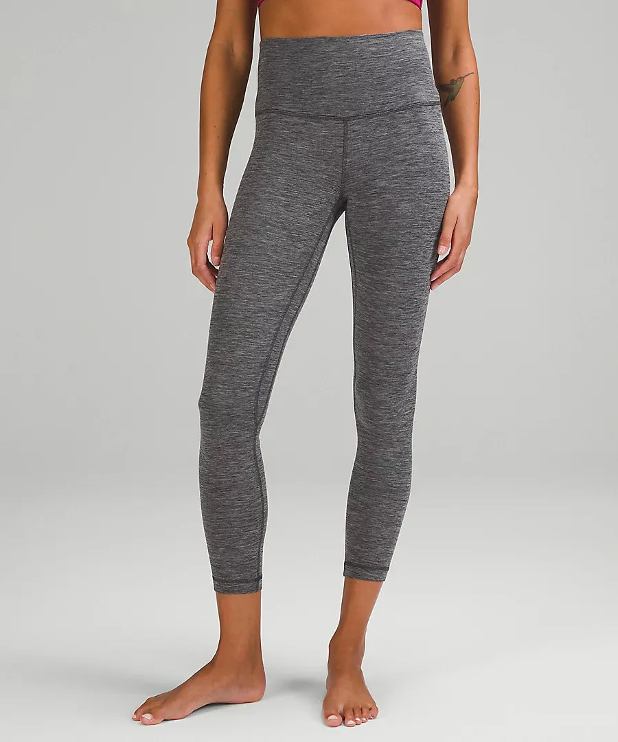 Women's Align? High-Rise Pant 25" (Heathered Graphite Grey) SoftTouch Texture Classic Mode