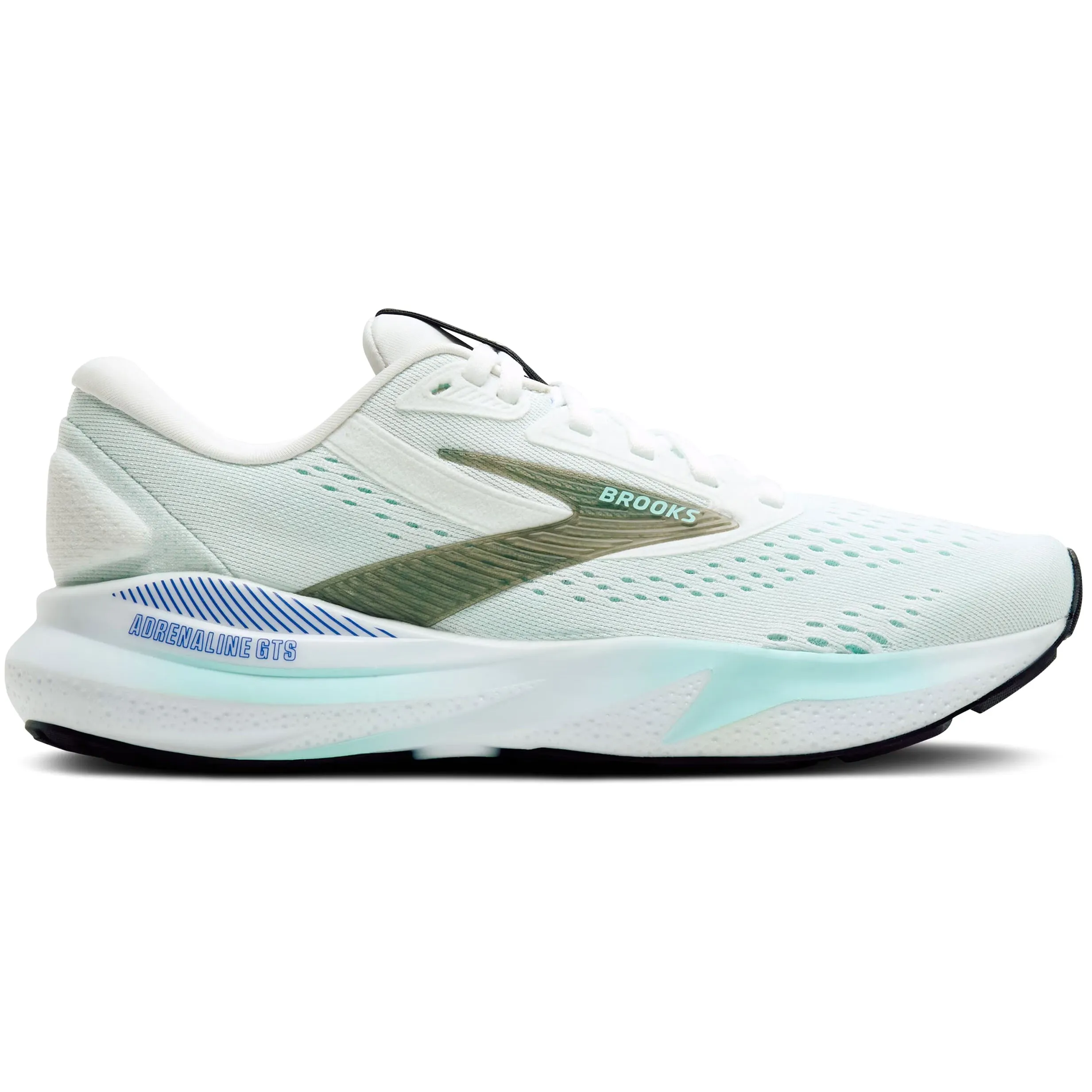 Multi Zone Airflow Channels Thermo Regulating Brooks Women's Adrenaline GTS 24 Running Shoes White / Limpet Shell / Amparo